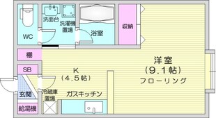 東区役所前駅 徒歩6分 2階の物件間取画像